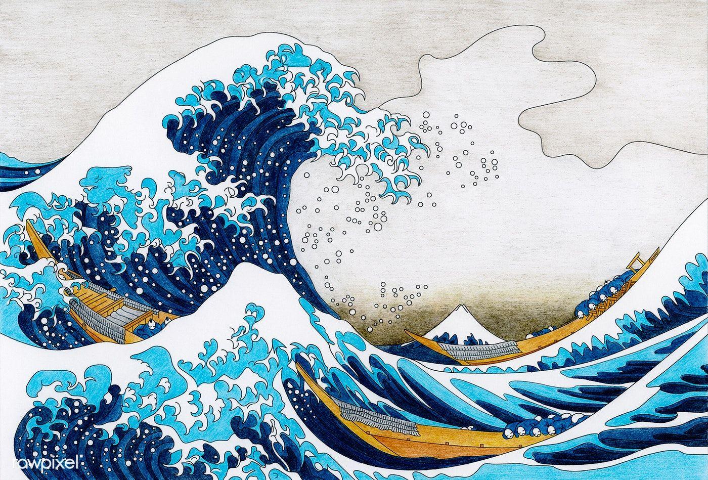 Retronote Mount Fuji Series I - A6, Hokusai - Juego De 4 Unidades, Sin Forro, Total De 192 Páginas, 48 Páginas Cada Una, Costuras De Alambre, Cubierta Flexible, Borde Ovalado, Textura De Lienzo, 60
