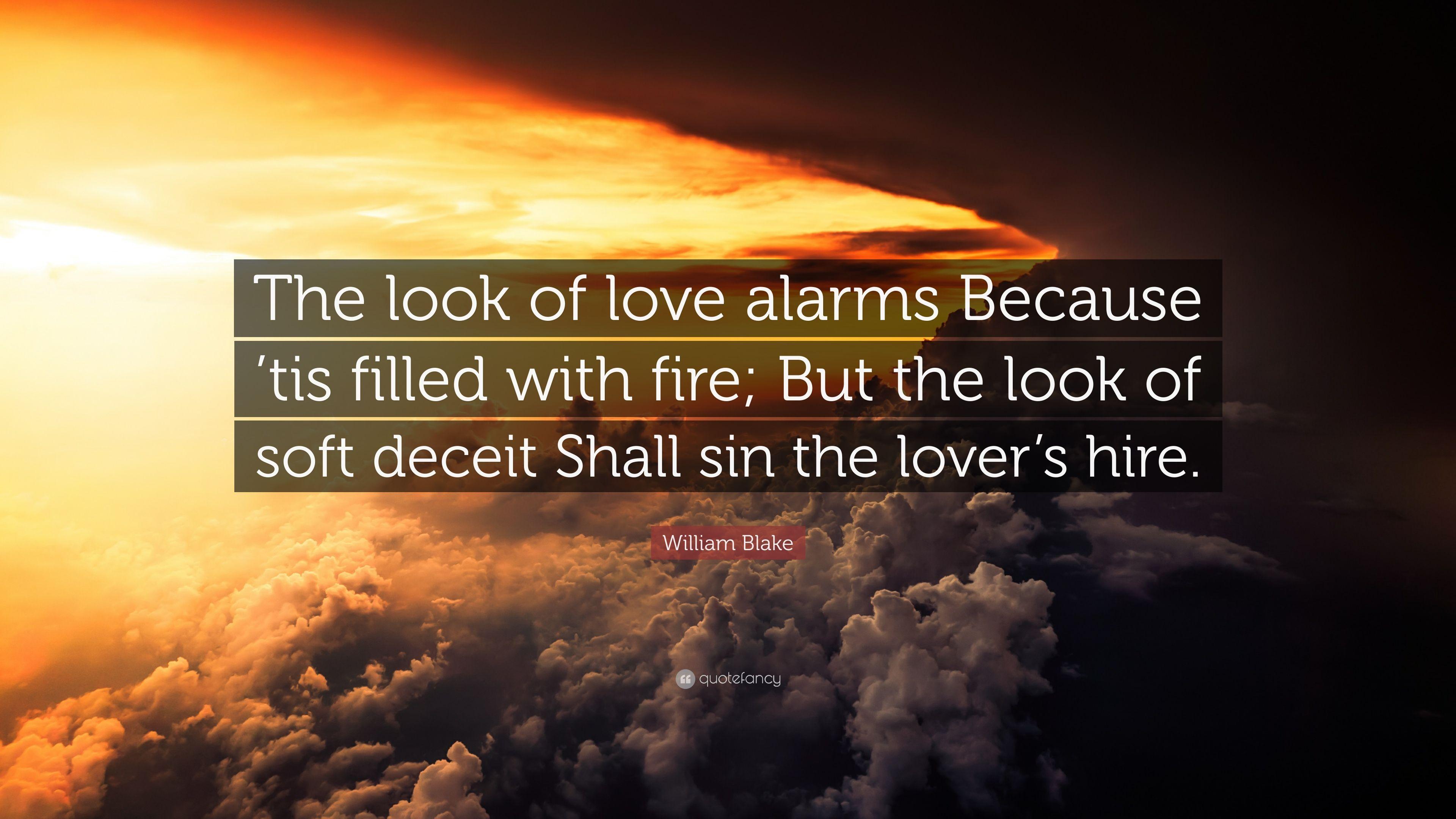 3840x2160 William Blake Quote: “The look of love alarms Because 'tis filled