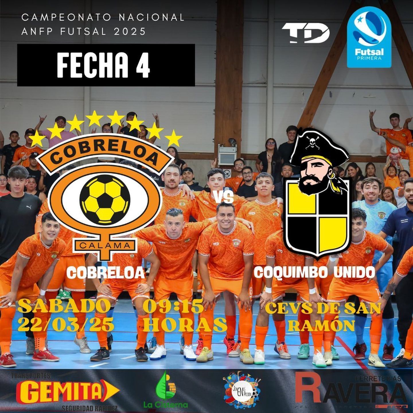 1440x1440 Fecha 04 Campeonato Masculino ANFP Futsal: Cobreloa vs Coquimbo Unido in San Ramón