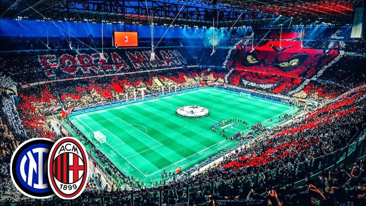 1280x720 Milan. Derby Milano Atmosphere Spectacular Choreografia. Champions League (10.05.23)