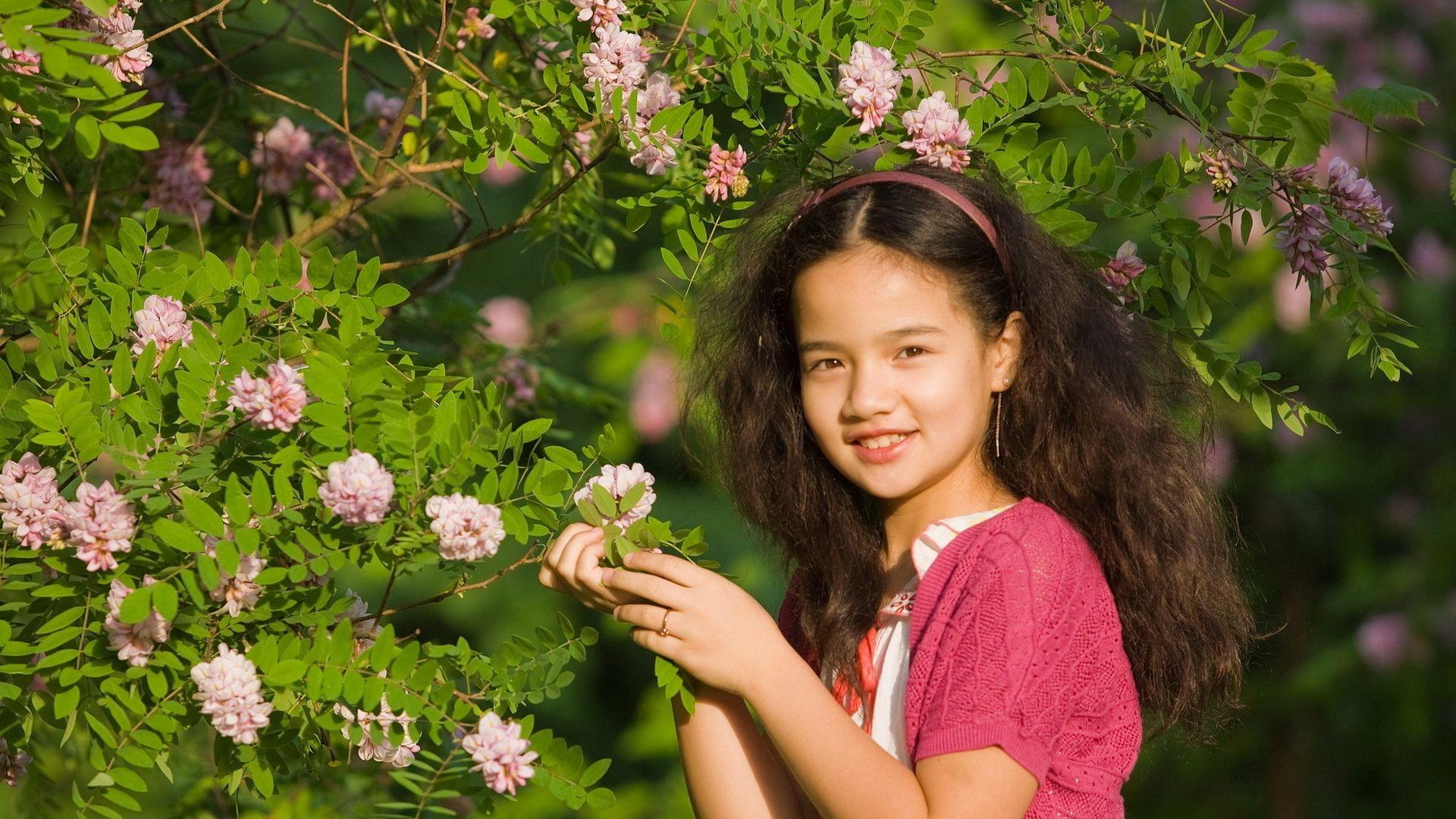 1920x1080 Wallpaper Little Girl, Nature, Mood Full HD Little Girl