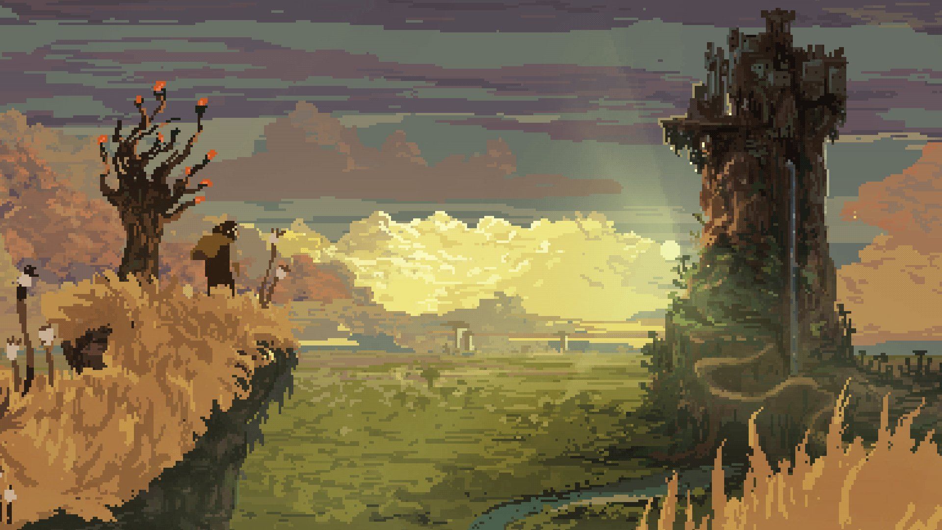 1920x1080 Children of Morta Scenic Pixel Art Wallpaper