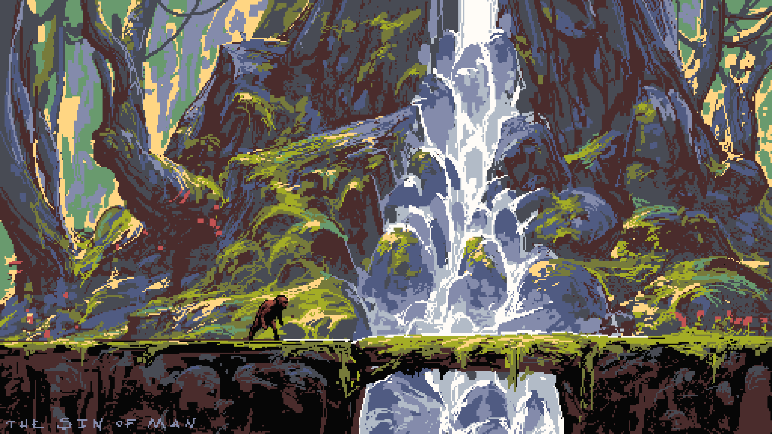 2560x1440 Spring Pixel Art Wallpaper