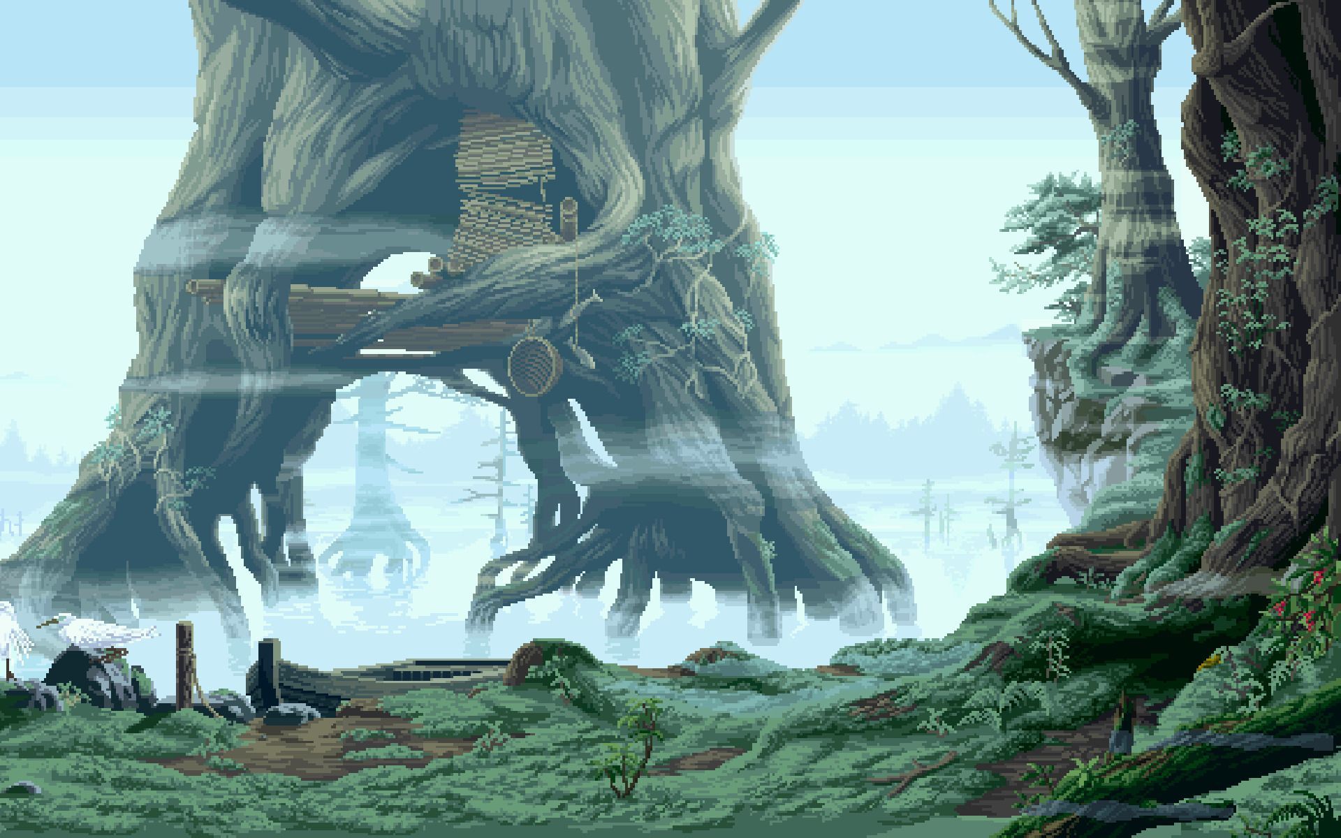 1920x1200 pixel art fantasy art artwork, HD Wallpaper