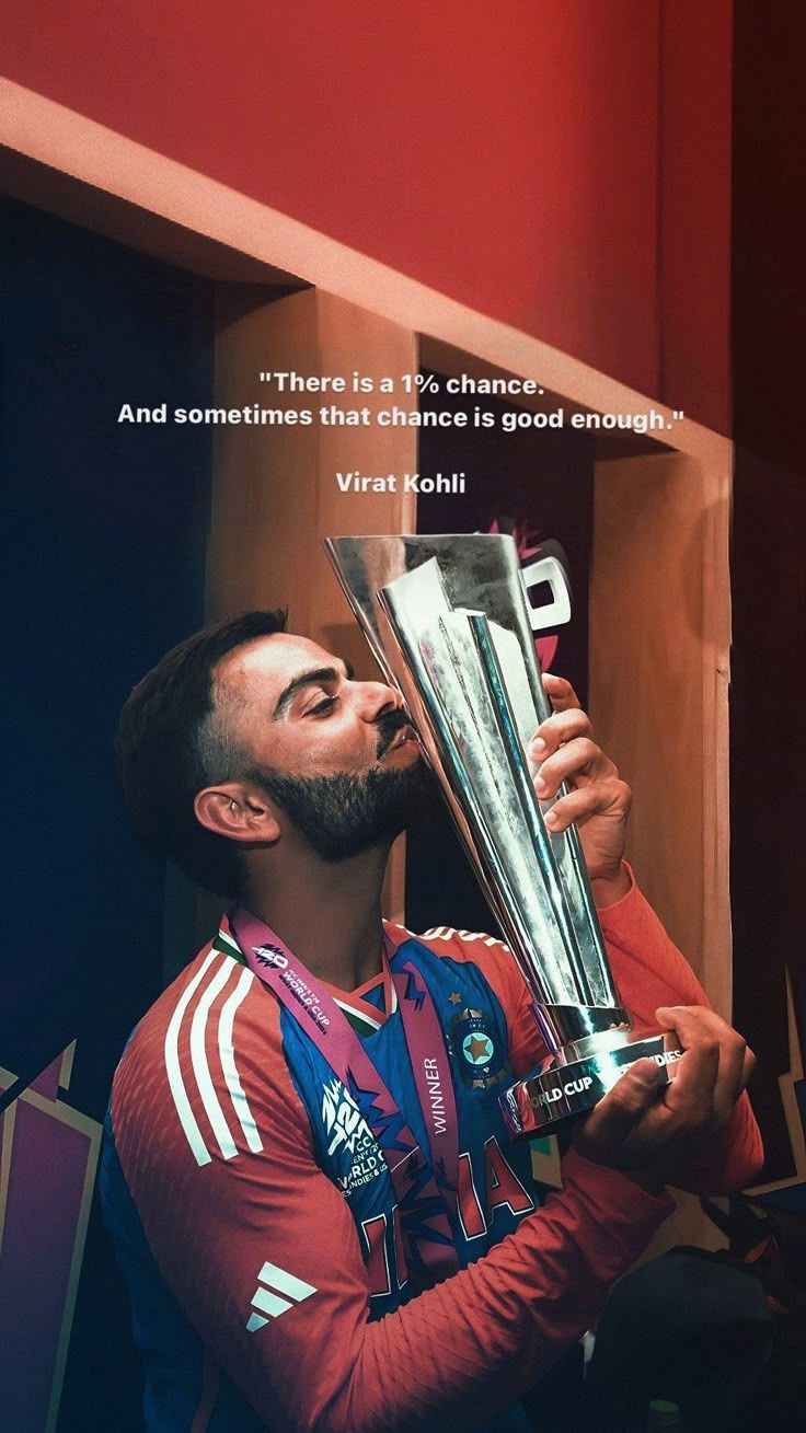 736x1309 Virat Kohli World Cup 2024 Official Quote Wallpaper