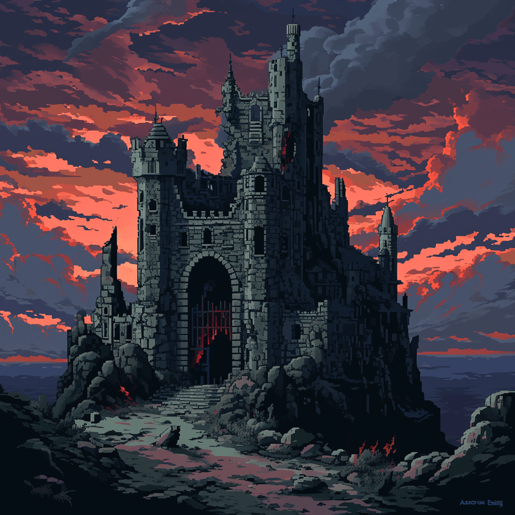 1024x1024 Dark Fantasy Pixel Art