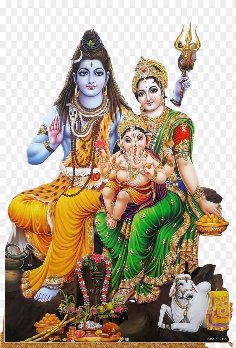 799x1178 Lord Shiva Parvati and Ganesh HD Png image