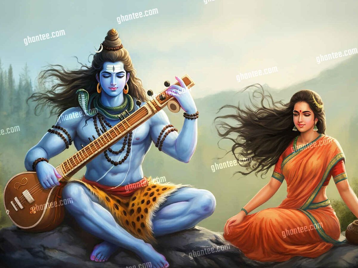 1200x900 shiv parvati wallpaper HD 4k of Ghantee