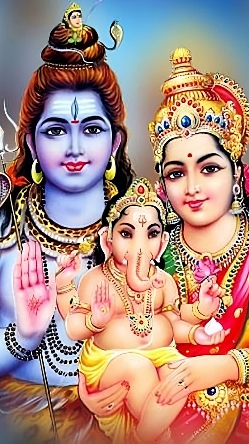 800x1422 HD shiv parvati wallpaper