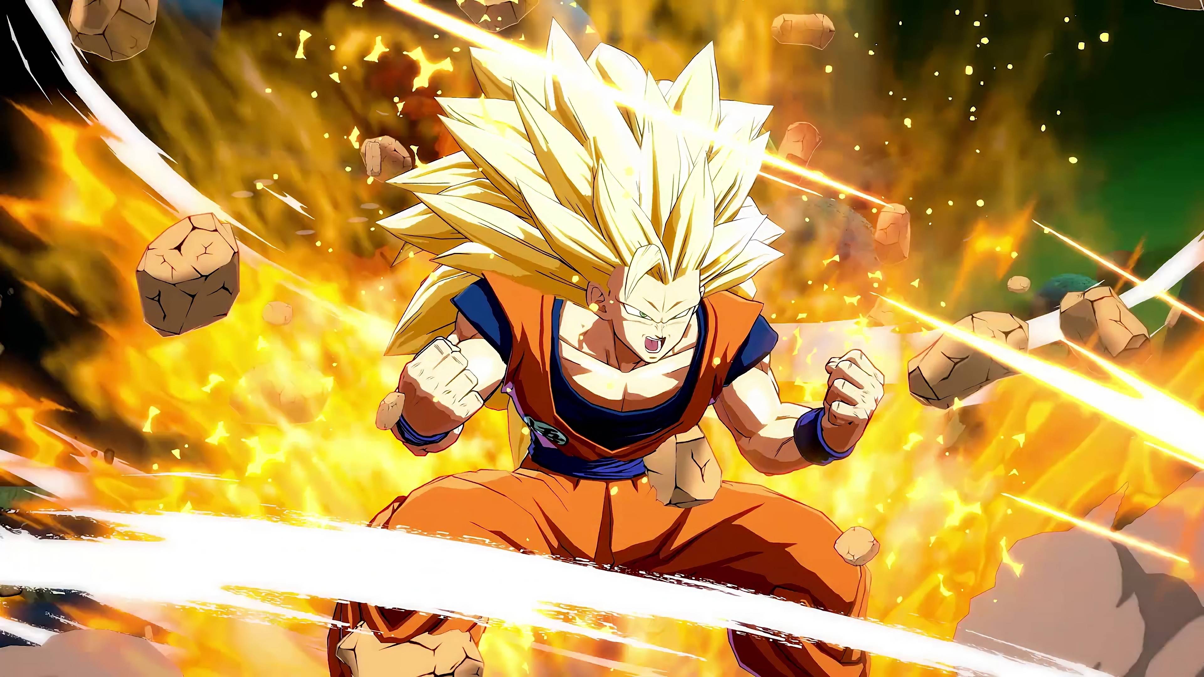 3840x2160 Super Saiyan 3 Goku Dragon Ball Fighterz 4K