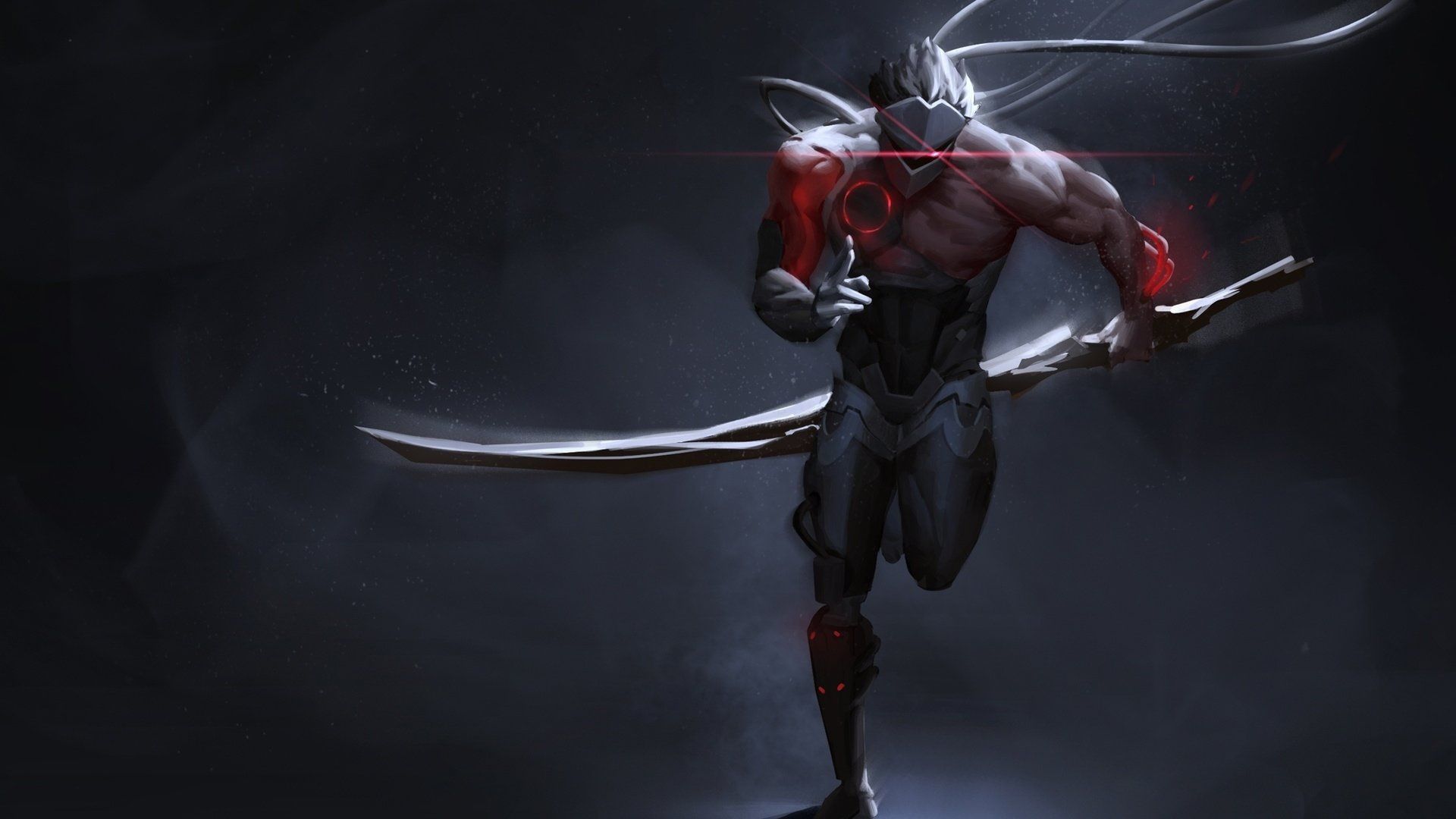 1920x1080 Wallpaper sword, fantasy, game, weapon, katana, ninja, digital art, artwork for mobile and desktop, section игры, resolution 1920x1080