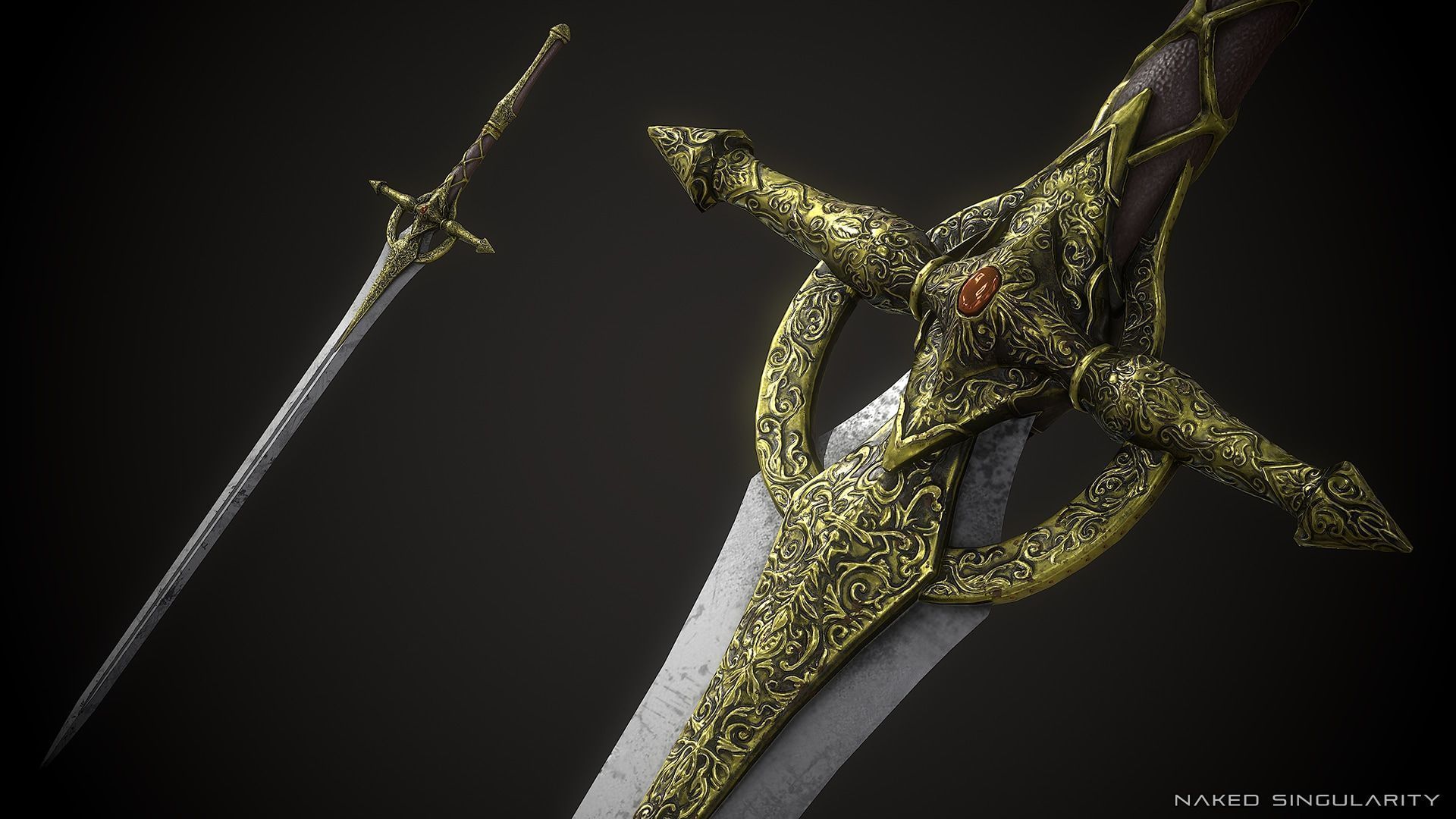 1920x1080 Weapon] DARK FANTASY WEAPONS FANTASY WEAPONS [Sword, Shield, Axe, Bow] in Weapons