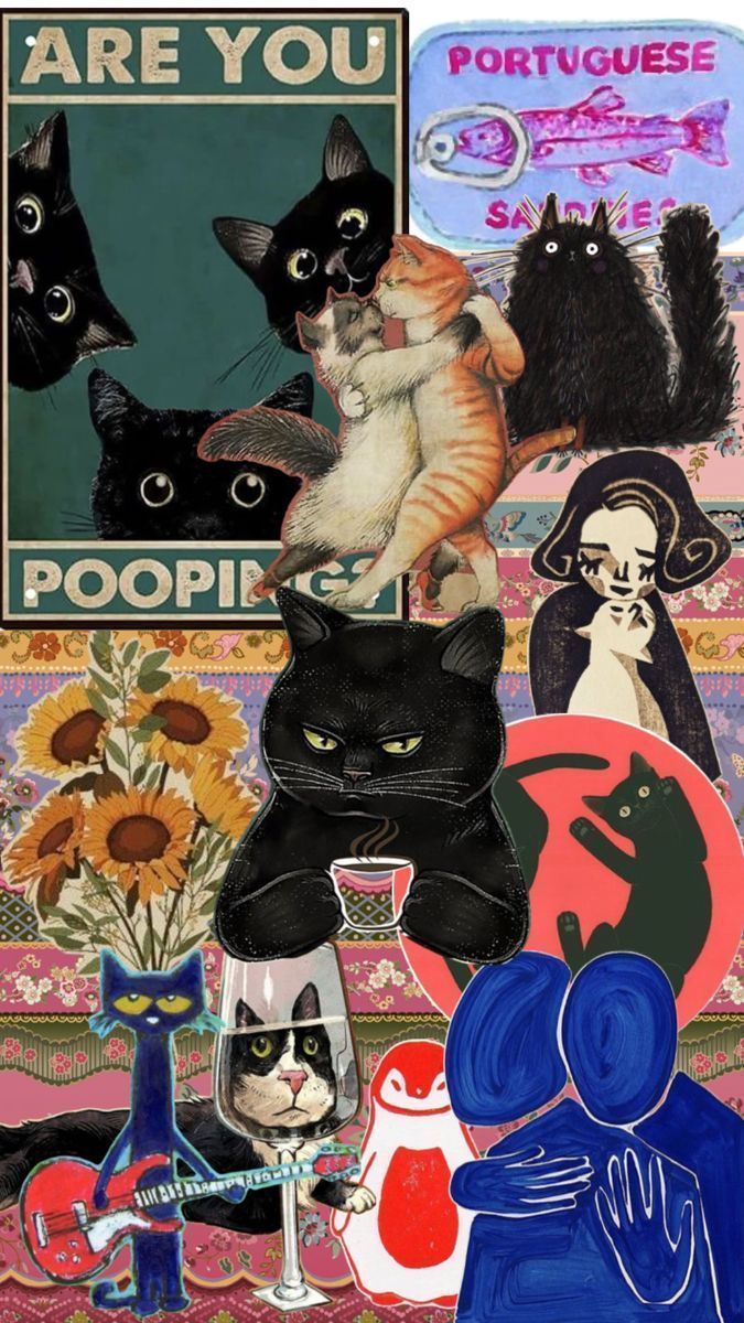 675x1200 Quick saves en 2025. Fondos de pantalla de iphone, Pósteres vintage, Ilustraciones de gato