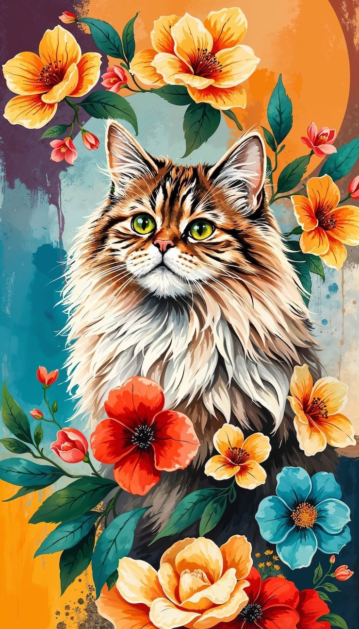 740x1295 Retro cat png Image
