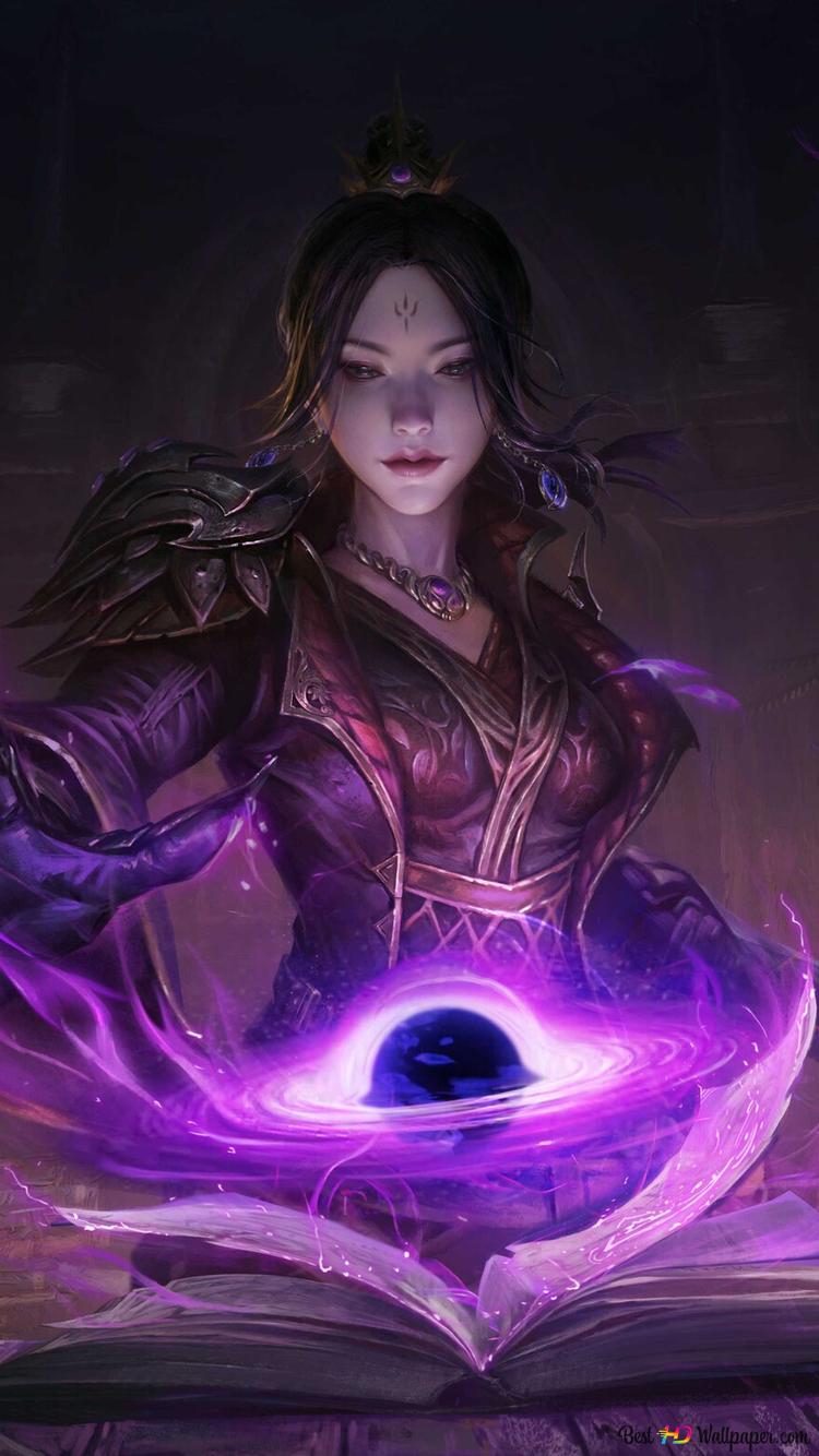 750x1334 Diablo Immortal video game sorceress girl character HD wallpaper download
