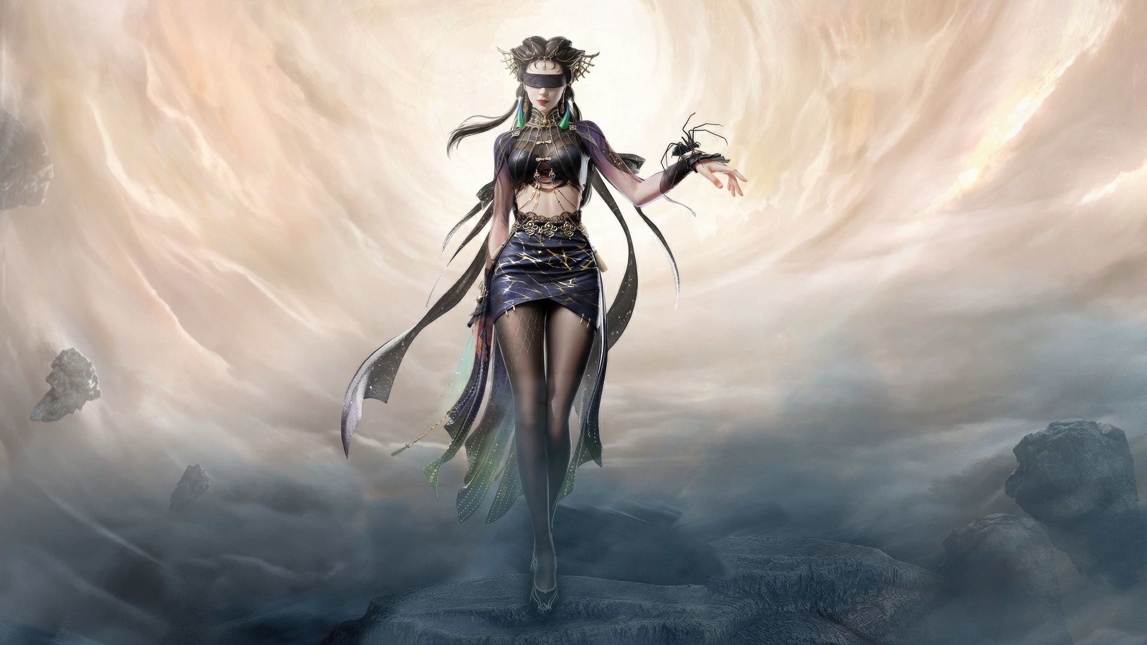 3840x2160 Girl character from the computer game Naraka. Bladepoint Desktop wallpaper 600x382