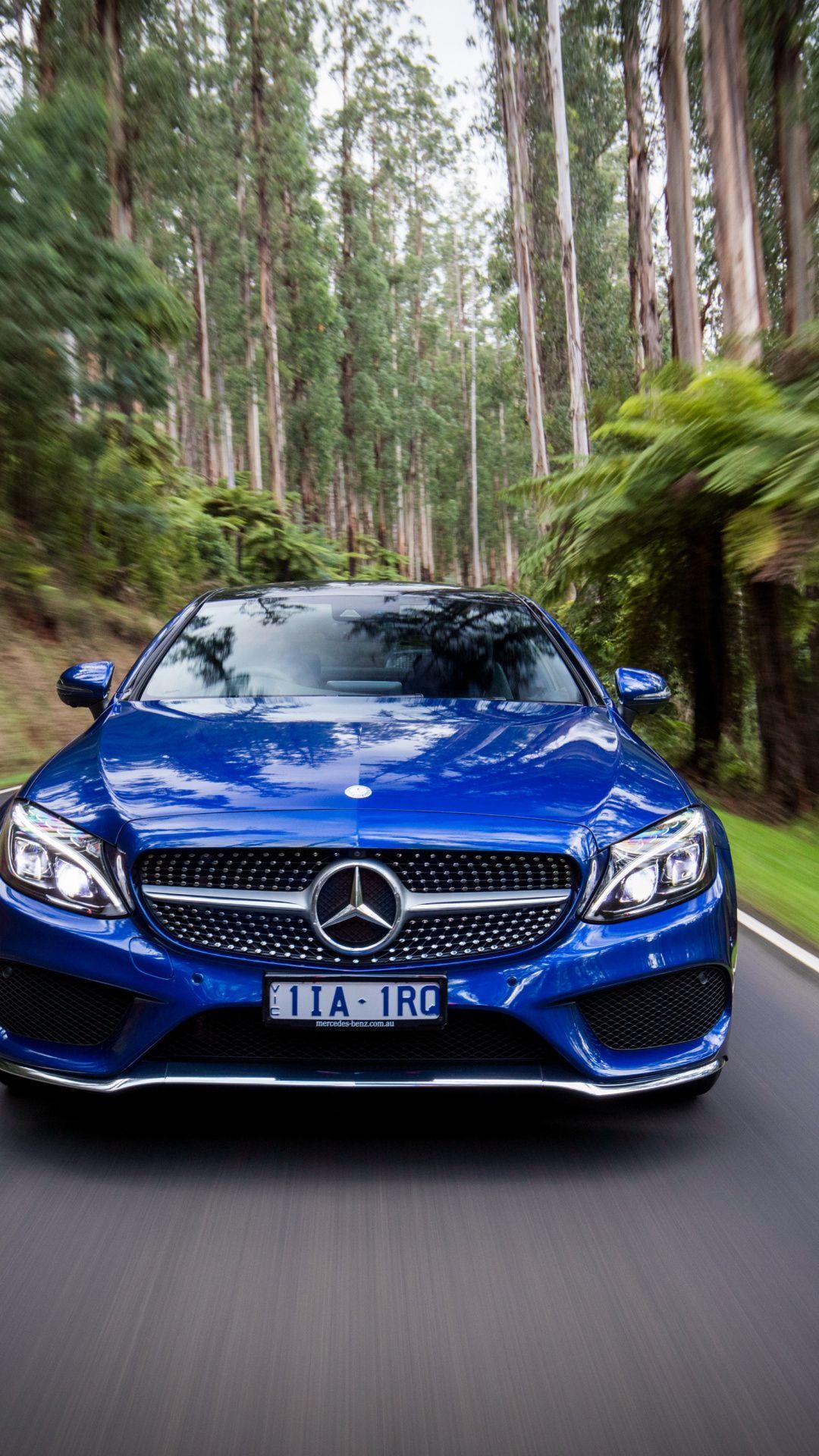1080x1920 Motion Blur, Mercedes Benz C Class, Blue, 1080x1920 Wallpaper