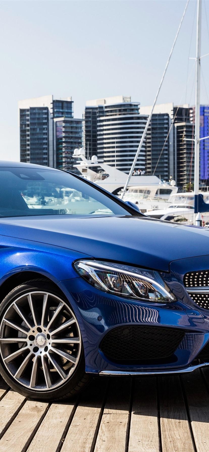 828x1792 Mercedes Benz AMG C Class C205 Blue Coupe 1080x1920 IPhone 8 7 6