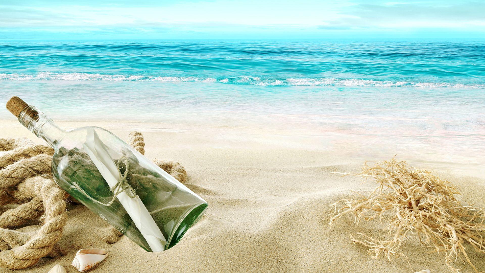 1920x1080 Desktop Wallpaper beaches Sea Nature Sand Letter message 1920x1080