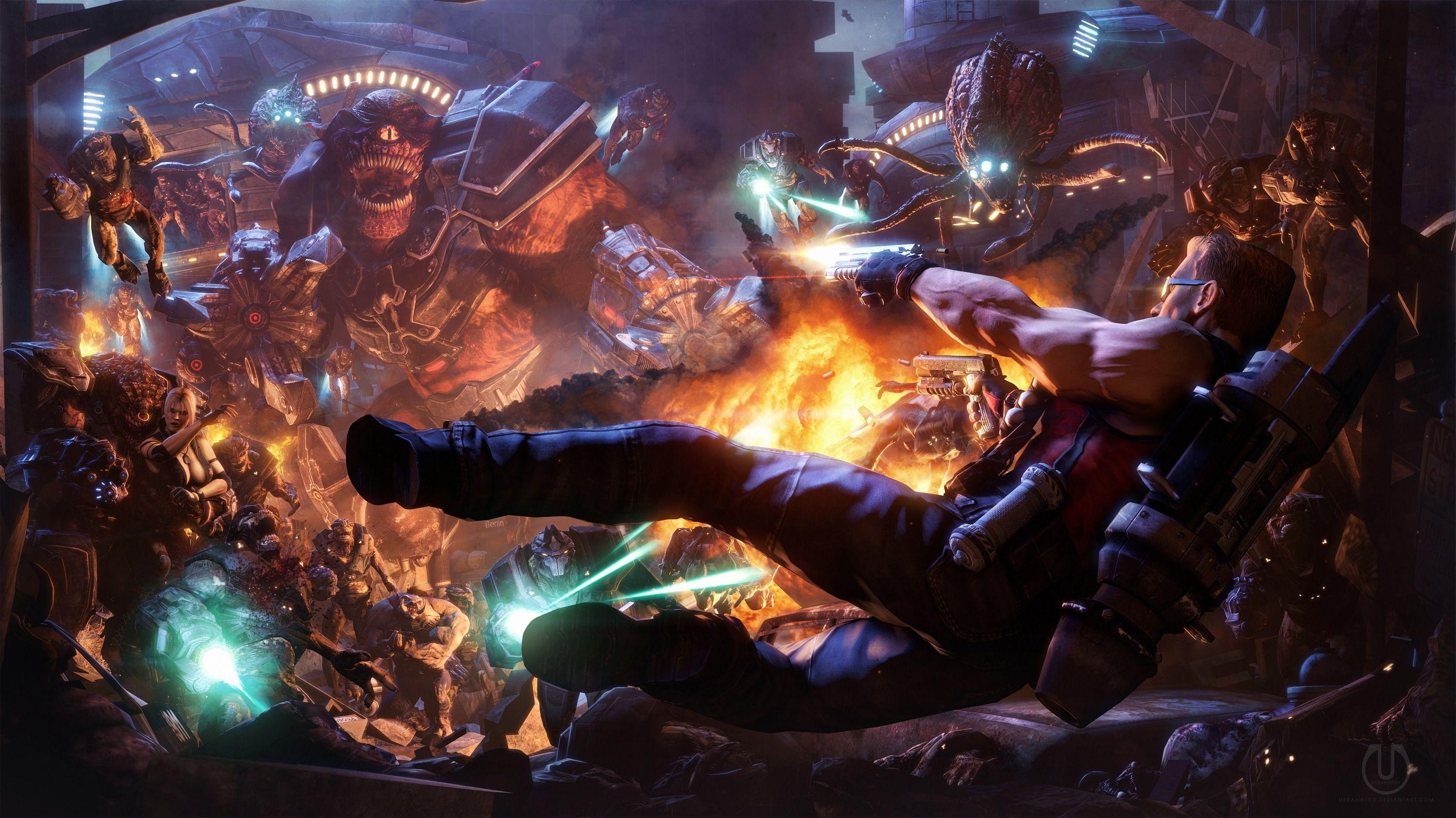 3000x1687 Duke Nukem, Sonya Blade Wallpaper HD / Desktop and Mobile Background