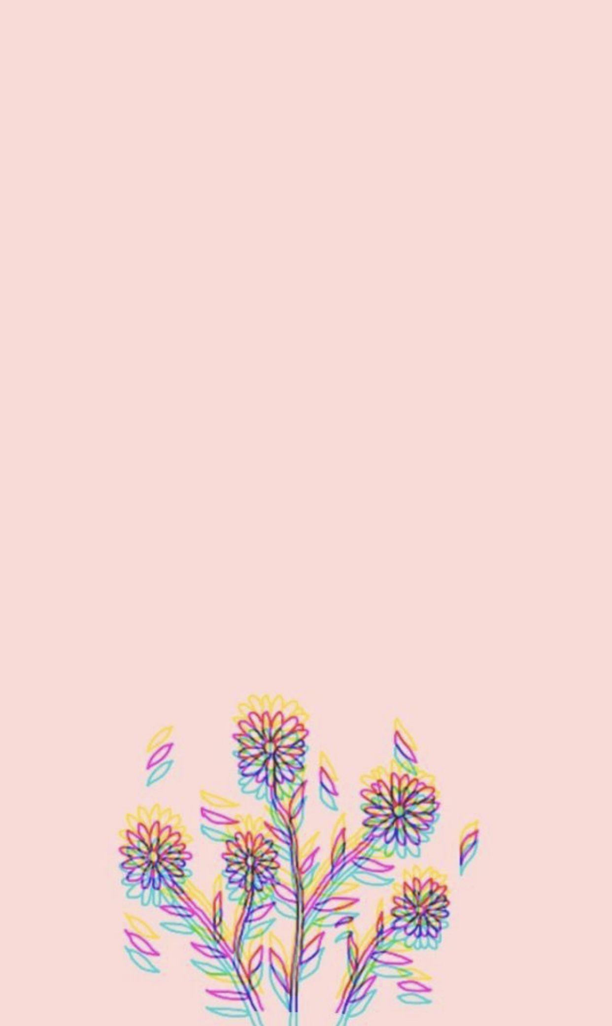 1242x2081 Aesthetic wallpaper background. Pink