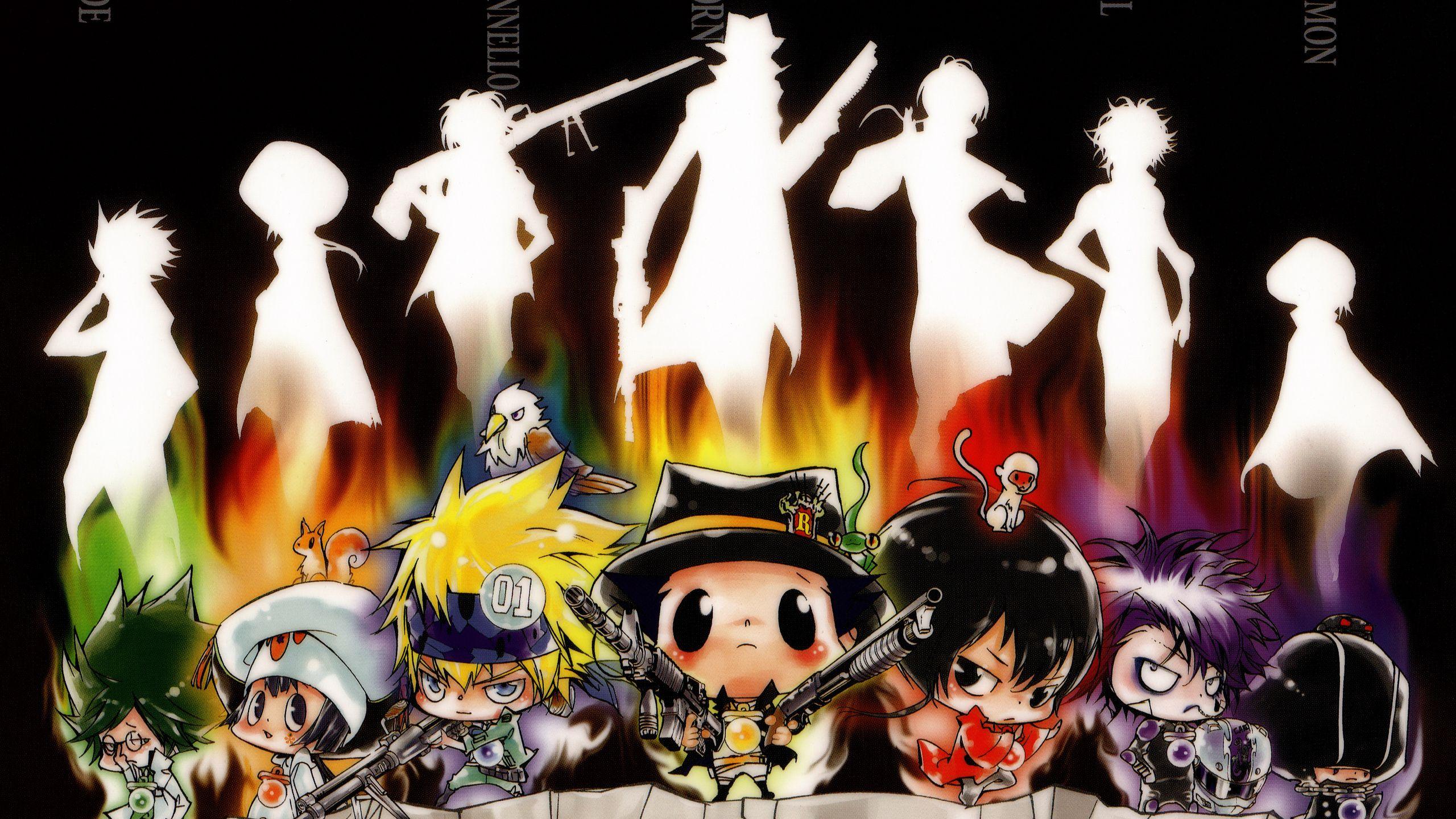 2560x1440 Art, Teacher Mafia Reborn, Anime, Arcobaleno, Katekyo