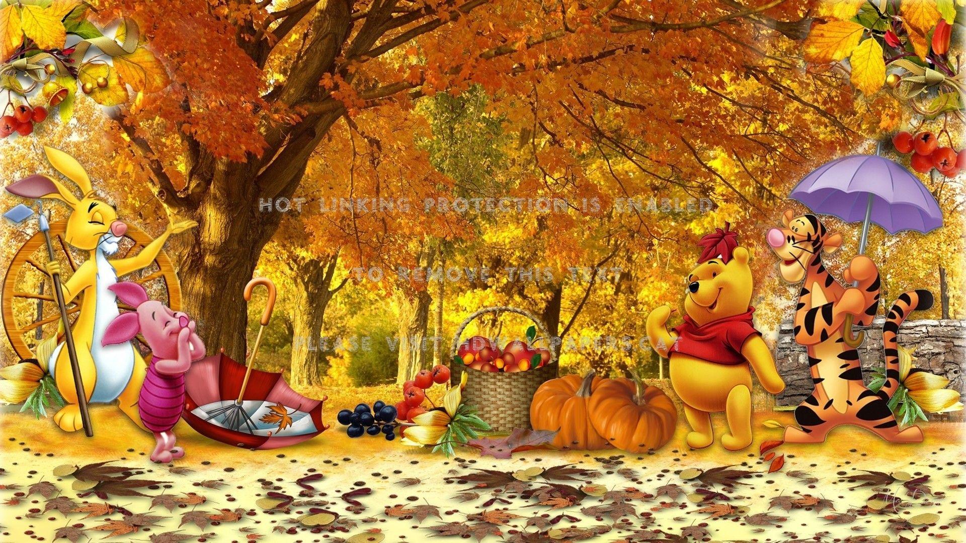 1920x1080 Winnie the Pooh Fall Wallpaper