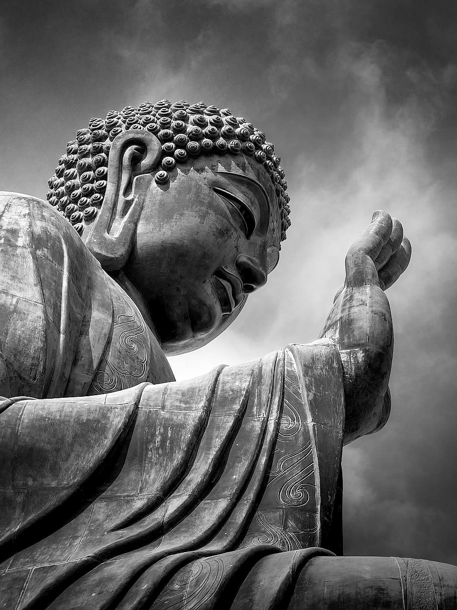 Buddha Black And White Wallpapers - Top Free Buddha Black And White  Backgrounds - WallpaperAccess