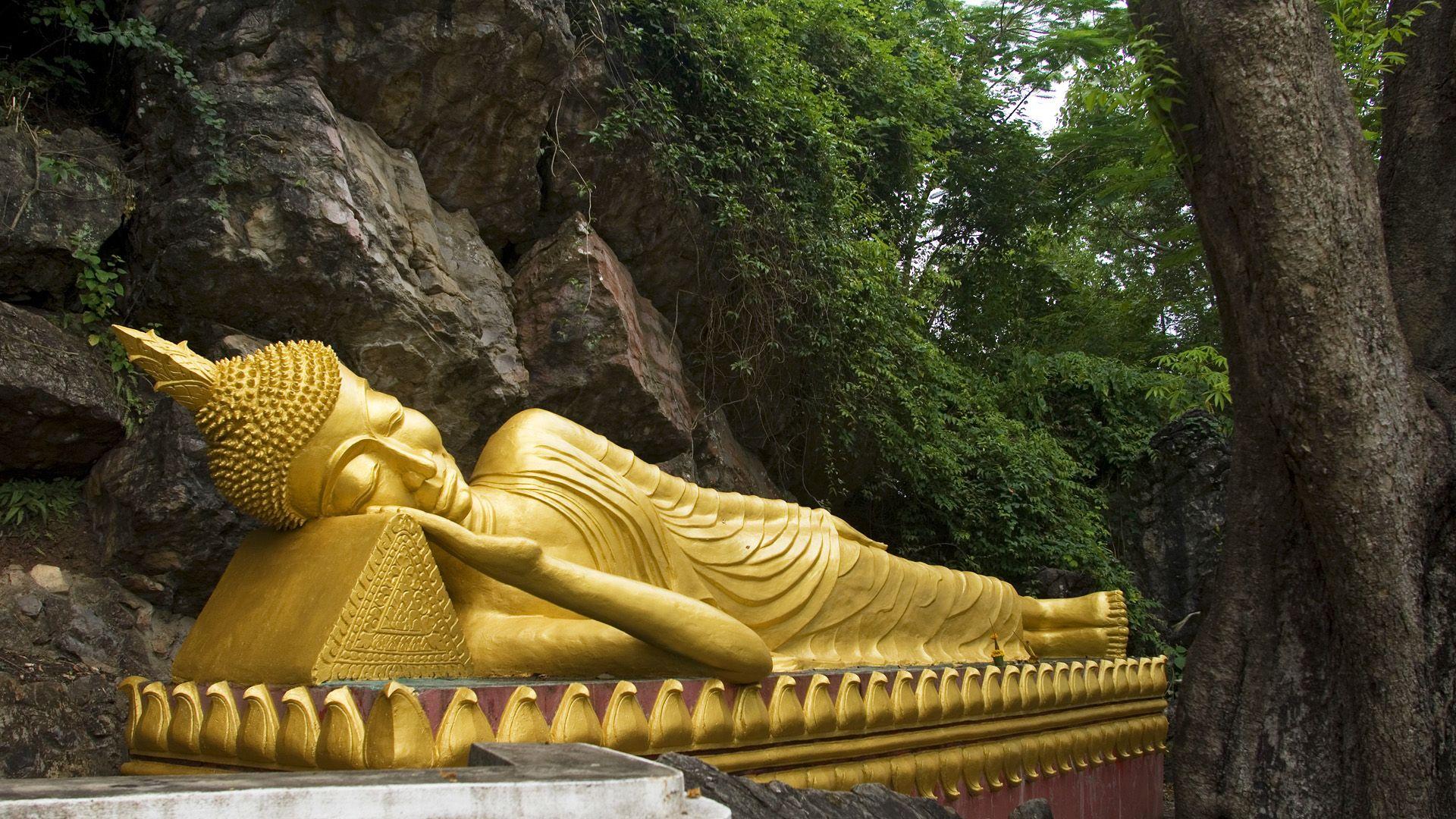 1920x1080 Reclining Buddha In Laos HD Wallpaper 1920x1080. Free Photo