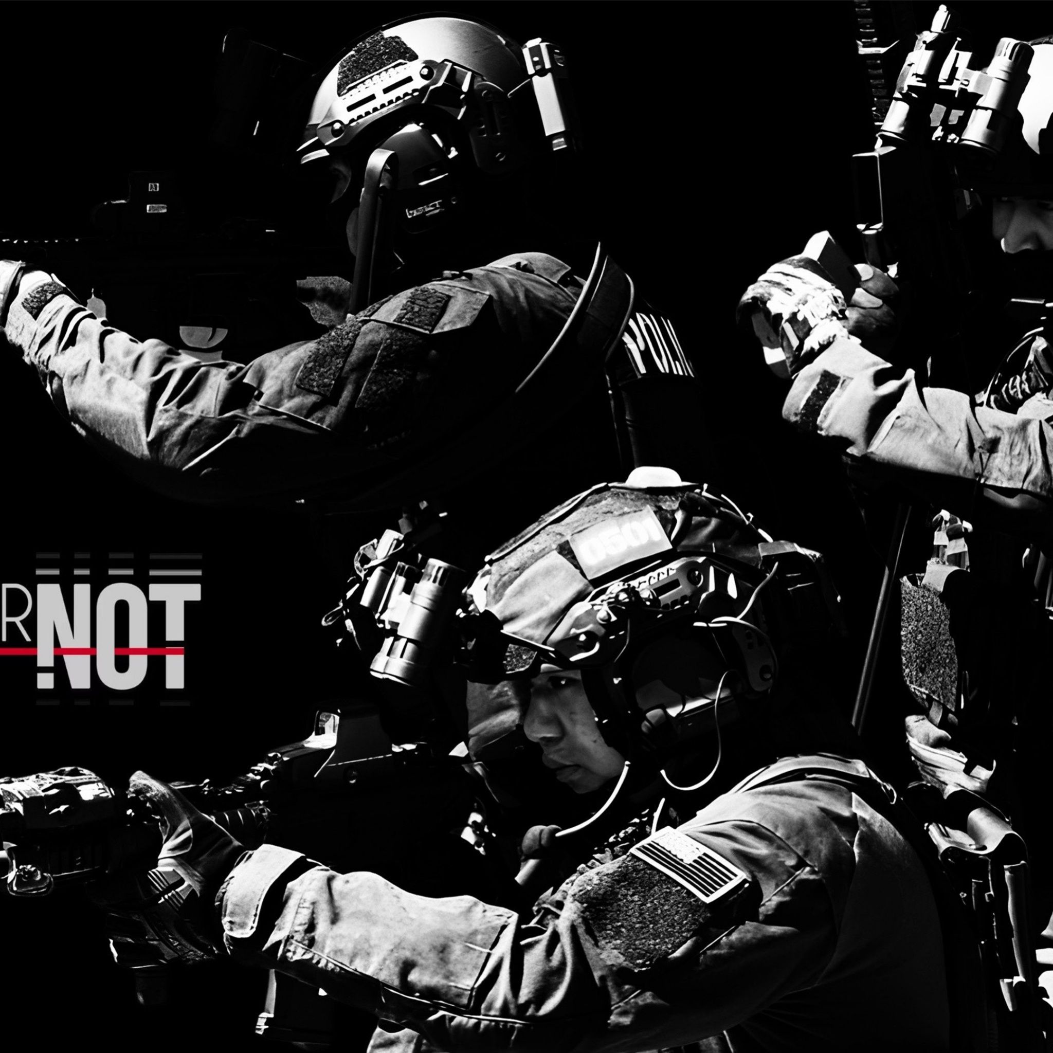 2048x2048 Ready or Not Wallpaper 4K, Black background, SWAT