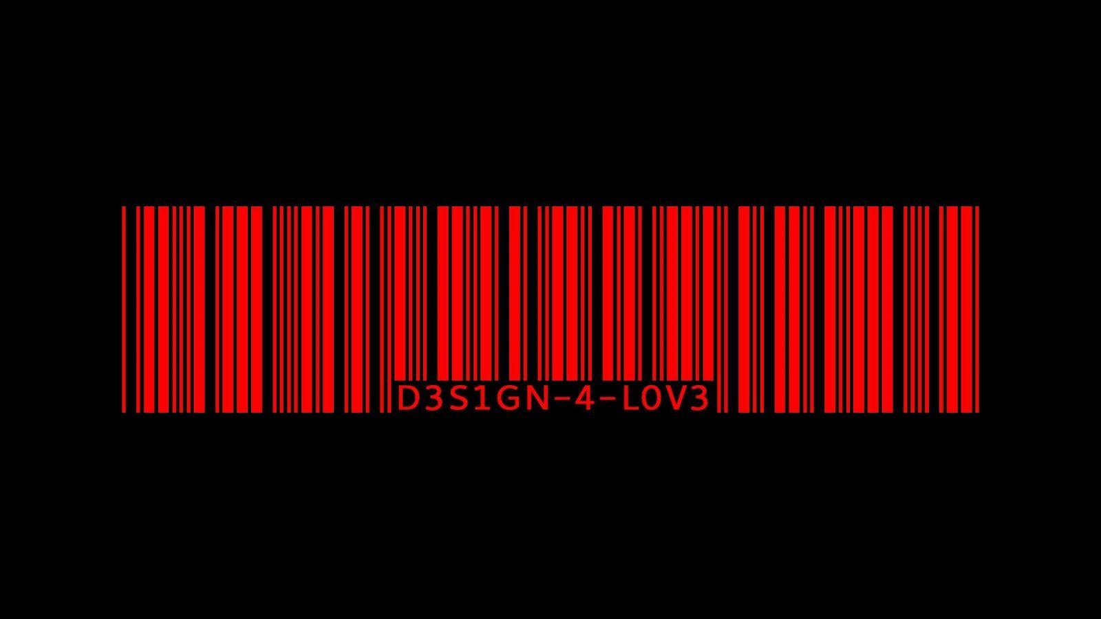 1600x900 Black And White Wallpaper: Red Barcode Black Red Wallpaper