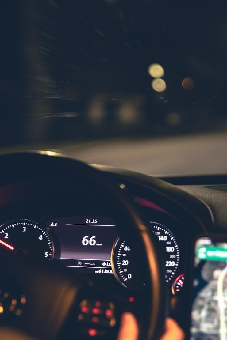 740x1110 Black background speedtest meter Image
