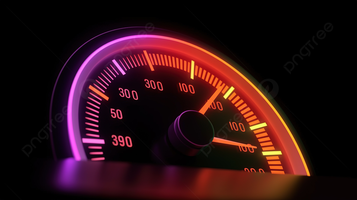 1200x673 Colorful Speedometer Icon With 3D Measuring Speed Illustration And Orange Pointer, Speed Test, Speed Meter, Tachometer Background Image And Wallpaper for Free Download