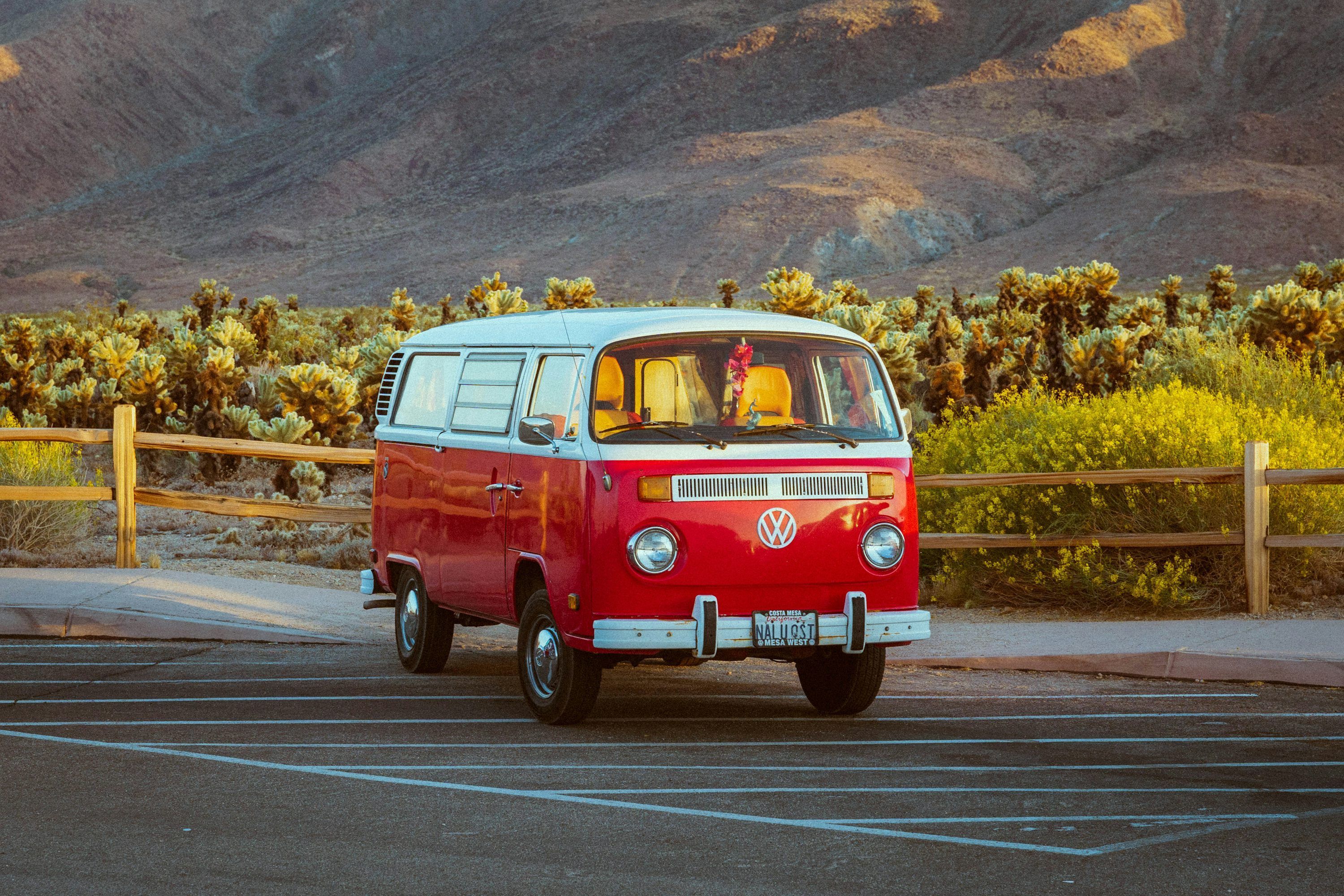 3000x2000 Red Volkswagen van photo