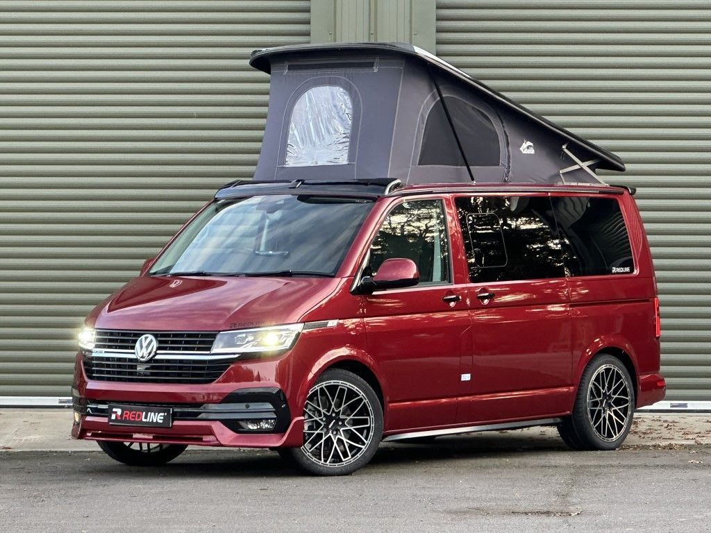 1024x768 New 2024 VW T6.1 Auto DSG 4 Motion Fortana Red SWB Highline Redline Sport + Campervan