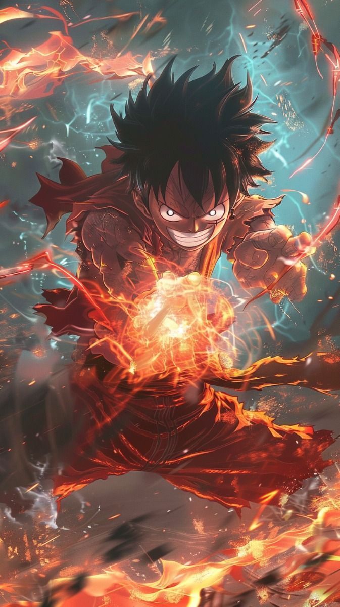 673x1200 Luffy Gear 5 Anime Wallpaper