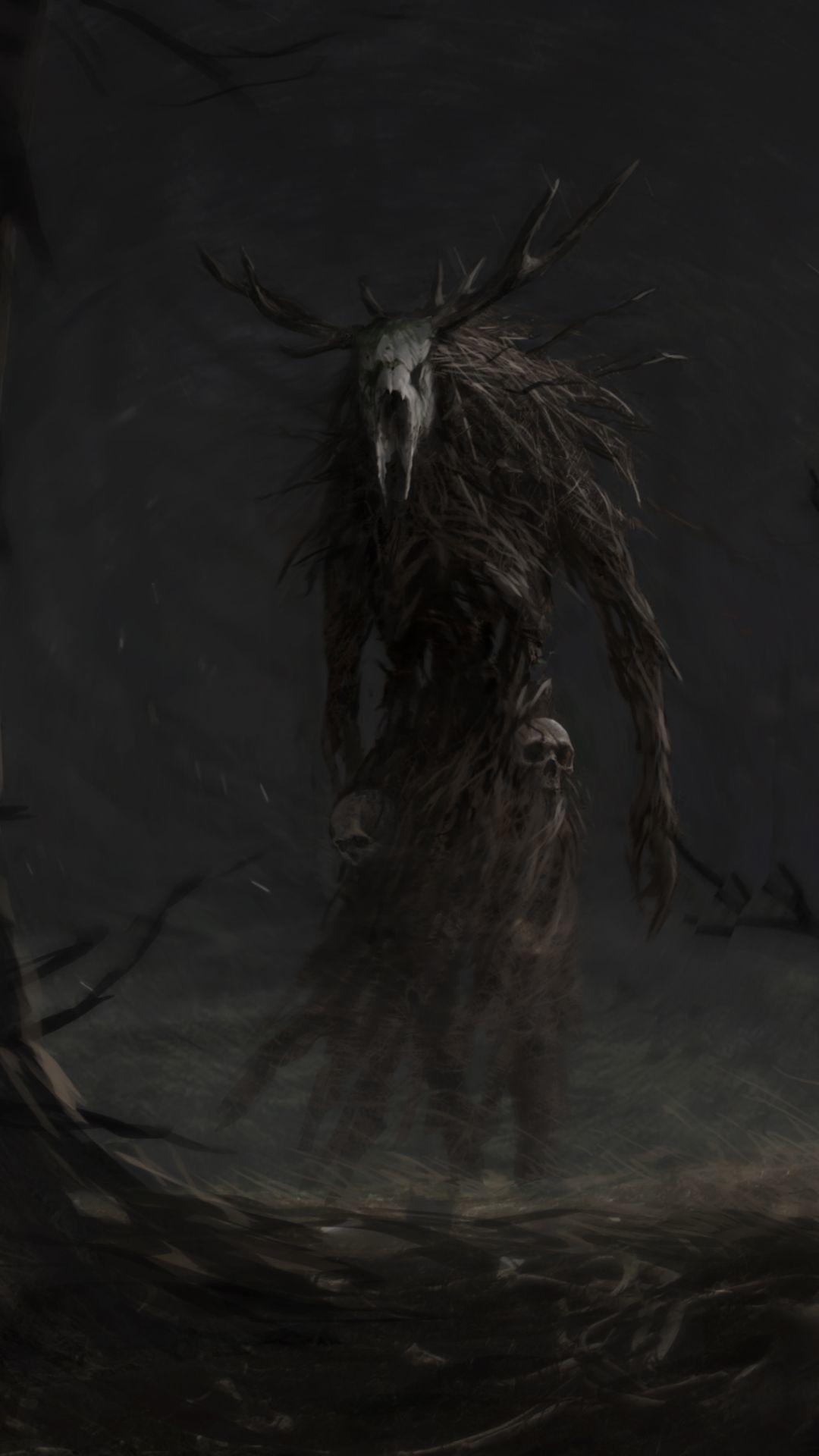 1080x1920 The Witcher 3 Wallpaper High Resolution Hupages Download iPhone Wallpaper. Dark creatures, Dark fantasy art, Scary art