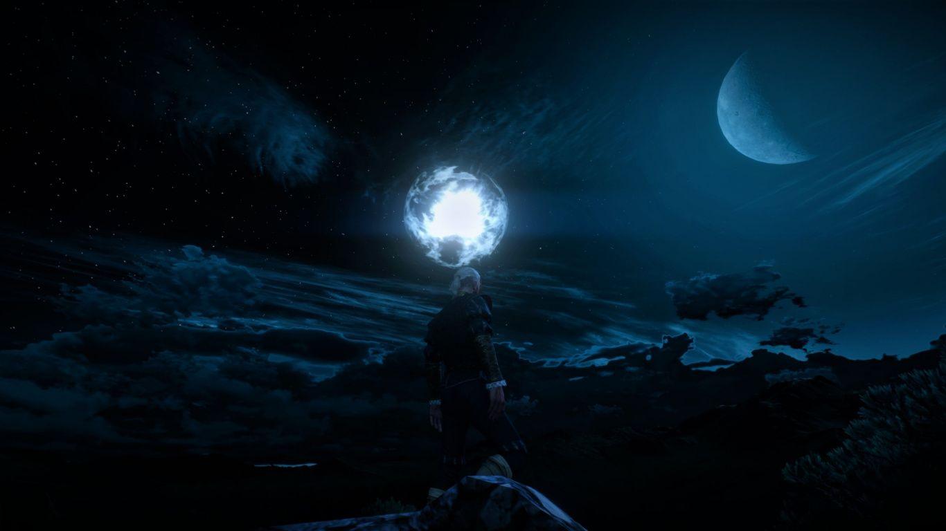 1366x768 Witcher 3 Wallpaper Dark