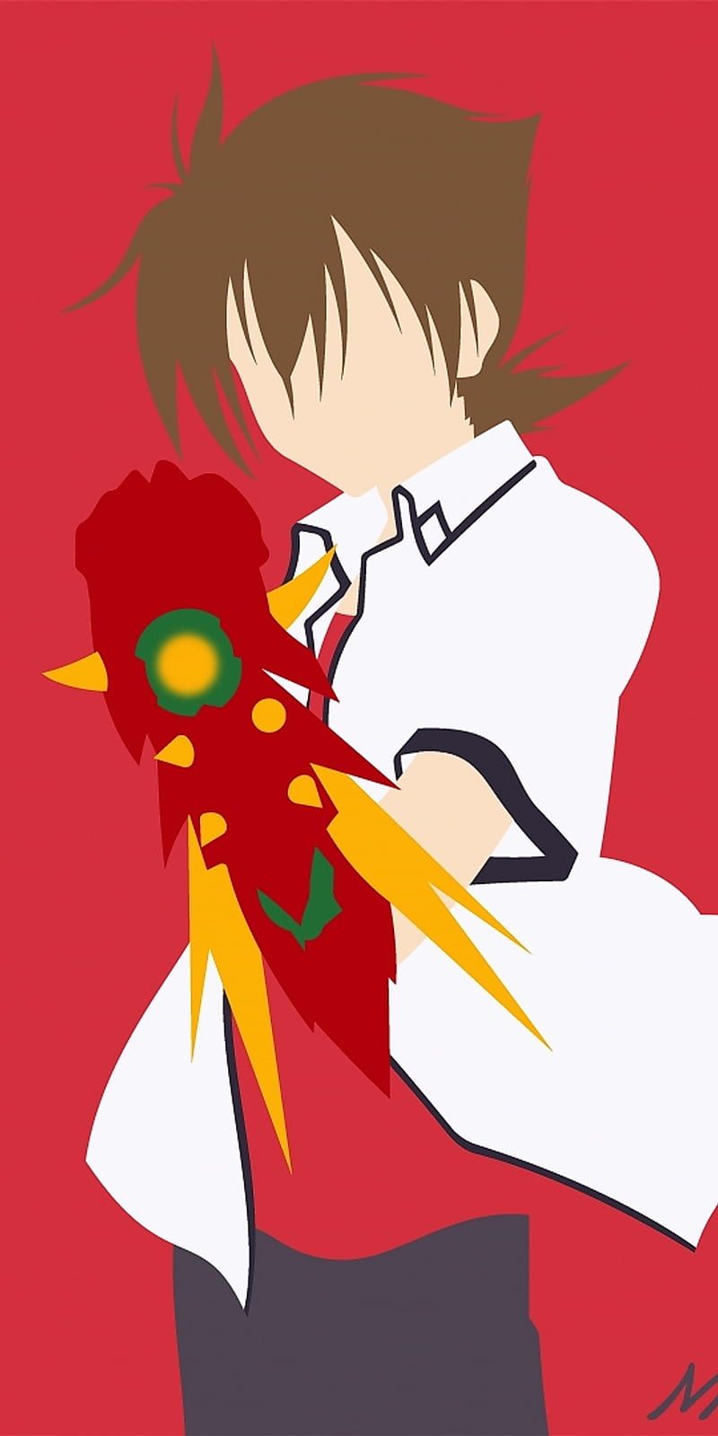 800x1600 High school dxd, anime, boy, dragon, gun, random, HD phone wallpaper