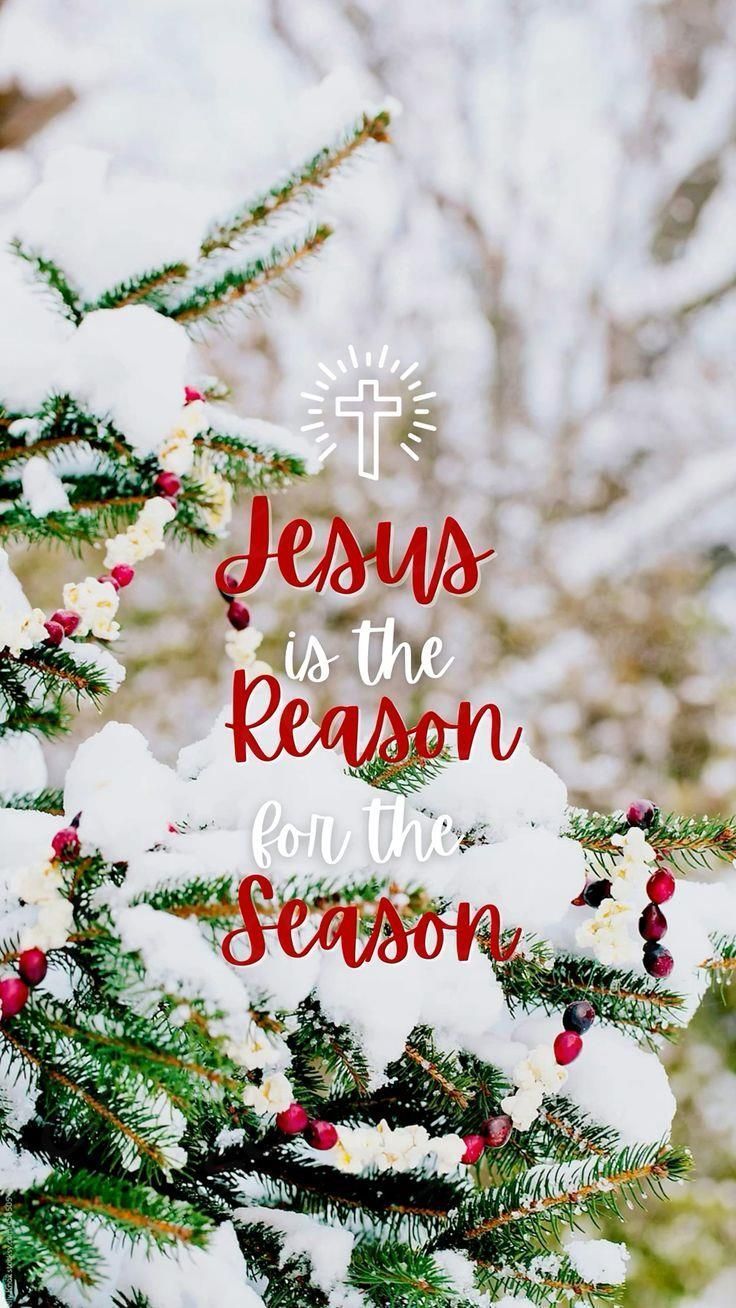 736x1308 iPhone Wallpaper Jesus is the Reason for the Season
