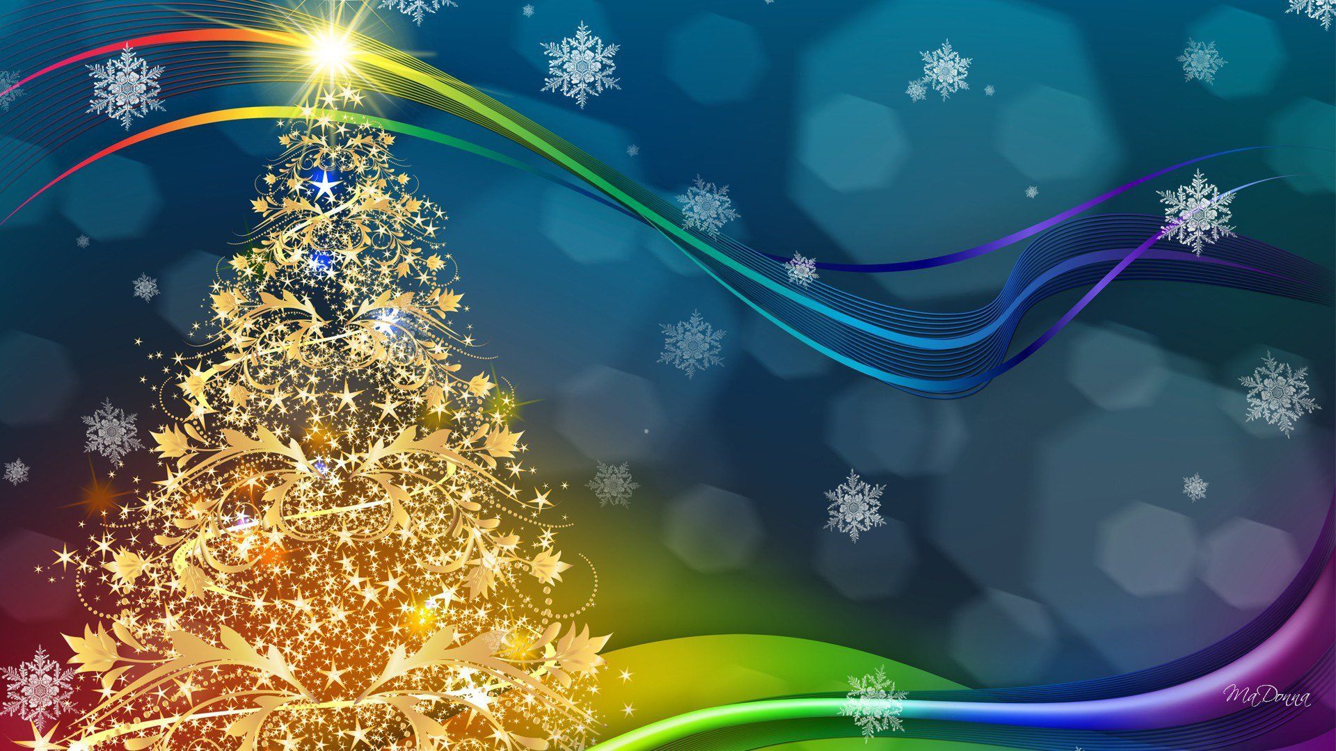 1920x1080 Radiant Christmas Tree HD Wallpaper for the Holiday Season