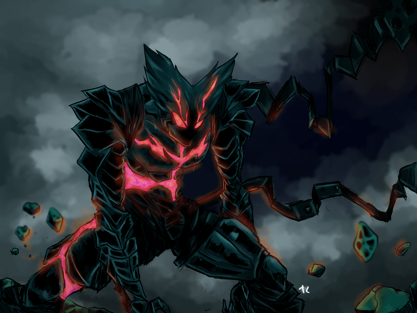 1600x1200 Garou Monster. One Punch Man. Fan Art by jacketsnake on Newgrounds