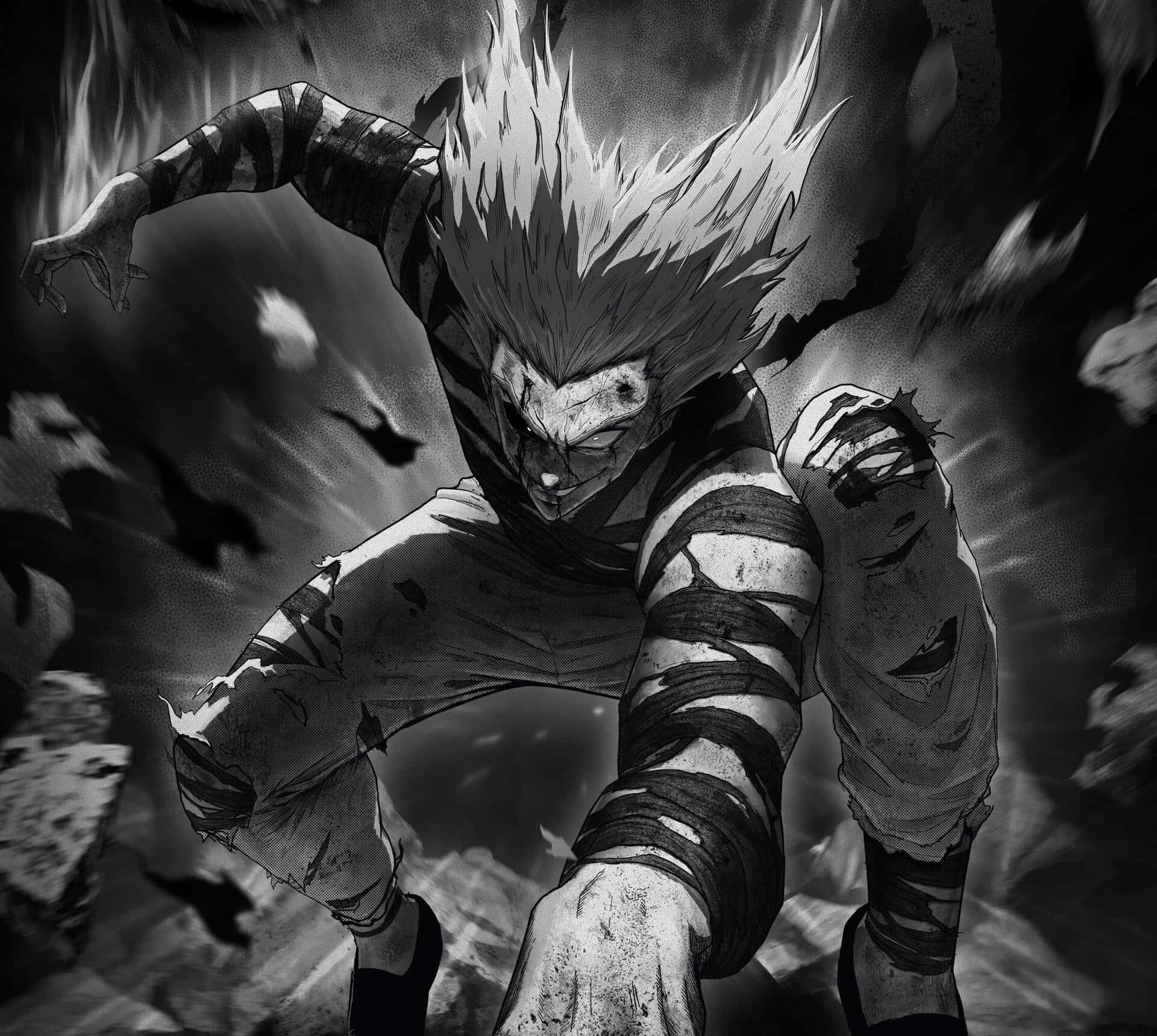1920x1720 Download Garou, The Humanoid Monster, in action! Wallpaper