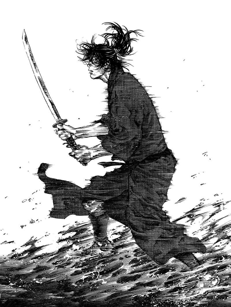 800x1064 Vagabond, Takehiko Inoue, Vagabond : Sumi, samurai, sword, HD phone wallpaper