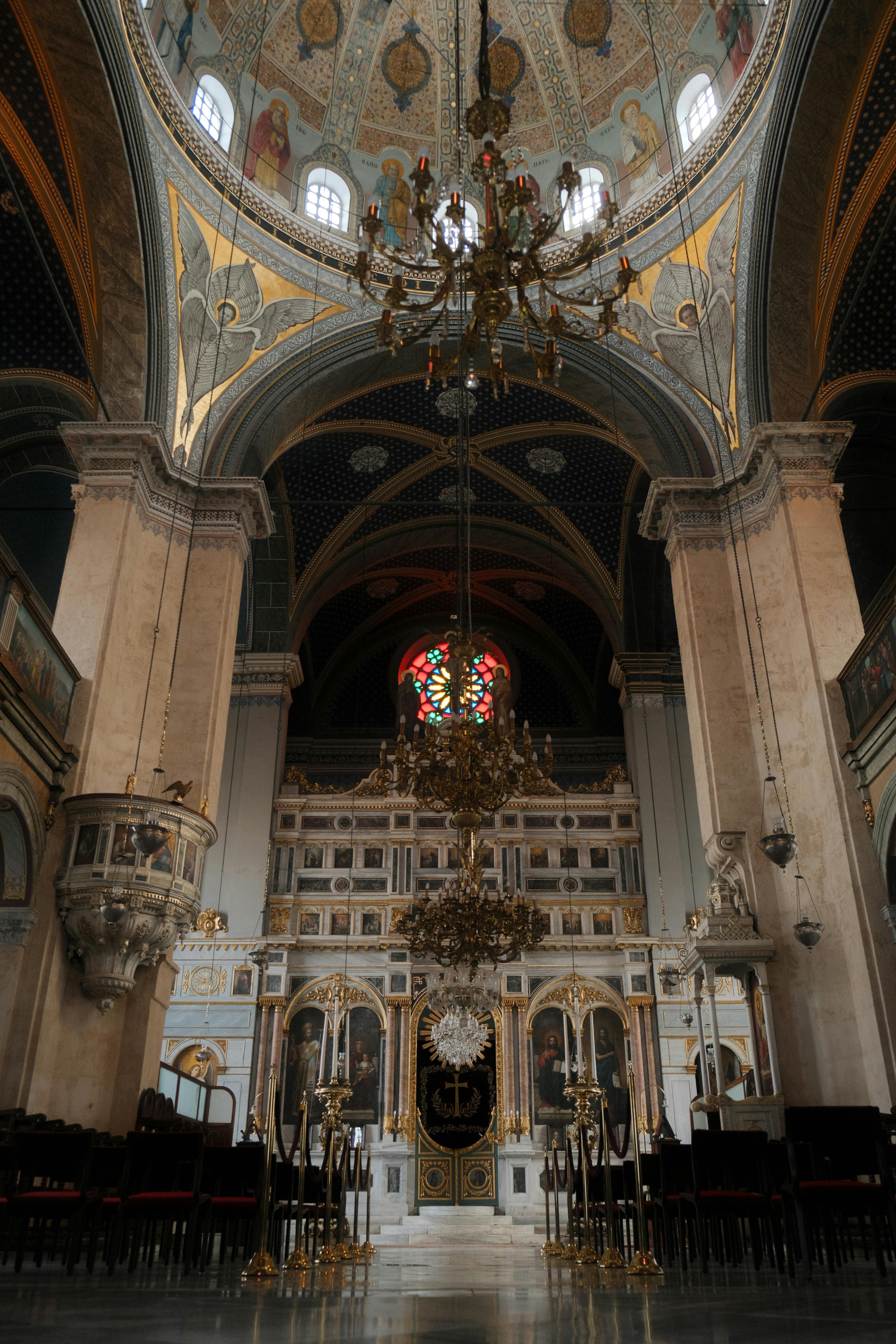 4104x6155 Interior of Hagia Triada Greek Orthodox Church · Free