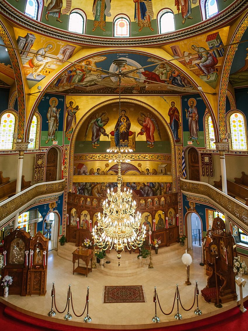 850x1133 Greek orthodox church HD wallpaper