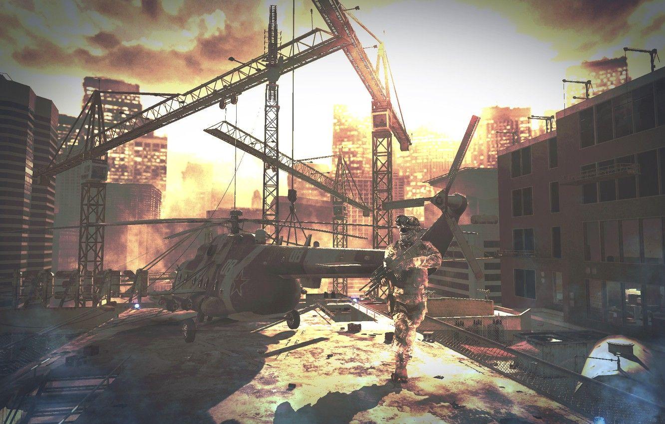 1332x850 Wallpaper war, helicopter, Background, Call of Duty, modern