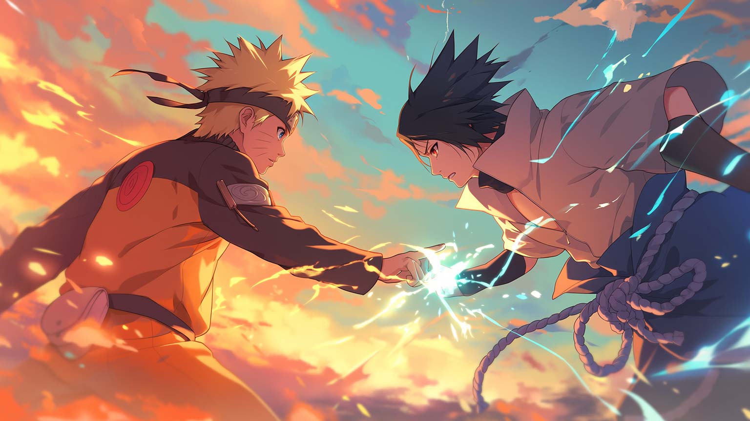 1536x864 Naruto vs Sasuke Epic Battle Desktop Wallpaper Wallpaper