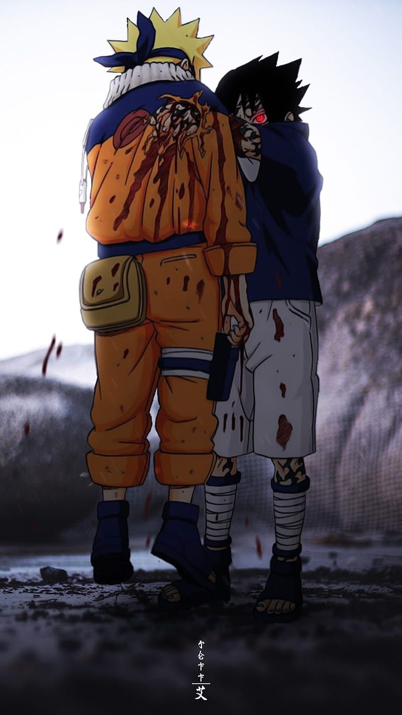 800x1422 HD sasuke and naruto fight wallpaper