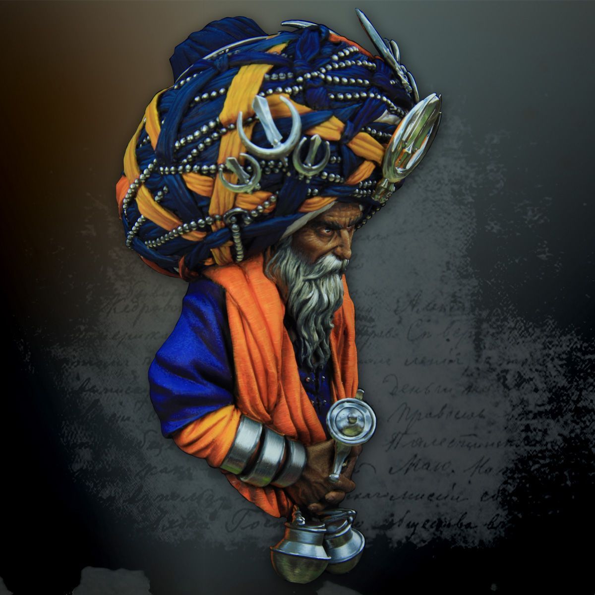 1200x1200 Nihang Warrior Bust. Michael Kontraros Collectibles